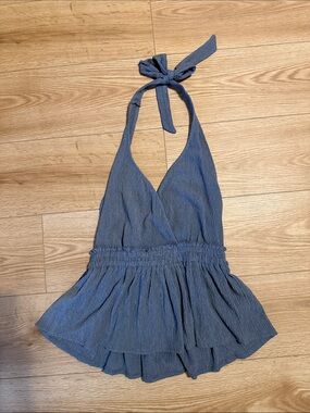 Express Blue Halter Top